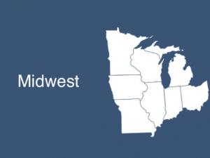 Map of Midwest States