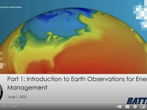 Title slide of Training Video globe showing North America in false color