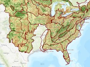Screen capture from the Resilient Land Mapping Tool