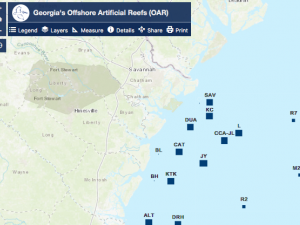 Offshore Artificial Reef Map