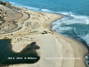 An aerial view of Surfers' Point taken February 4, 2014