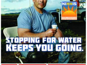 Promotional poster from the OSHA Heat Illness Prevention Campaign