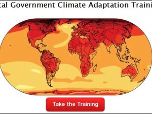 Screenshot of the Local Government Climate Adaptation Training home page