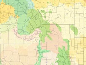 Screen capture from the BISON tool