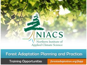 Screenshot of the Forest Adaptation Planning and Practices home page