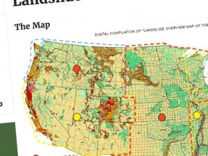 Screen capture from the Landslide Overview Map