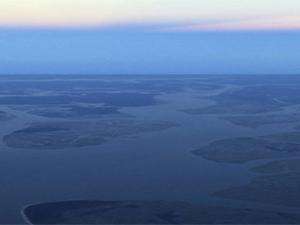 Aerial photo of northern Beaufort County’s low-lying sea islands.