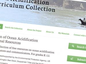 Screen capture of the Ocean Acidification Curriculum Connection website