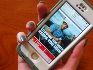 The OSHA Heat Illness webpage displayed on an iPhone