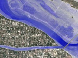 Screen capture from the Inundation Mapping Interface tool