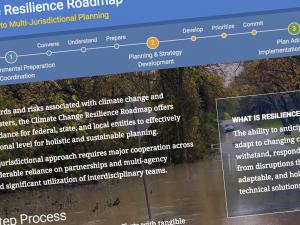 Screen capture from Climate Change Resilience Roadmap