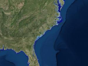 Screen capture from the Sea Level Rise Viewer
