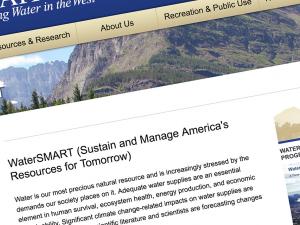 Screen capture from the West-Wide Climate Risk Assessments website