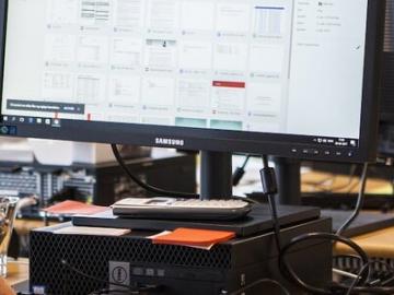 Person working on computer
