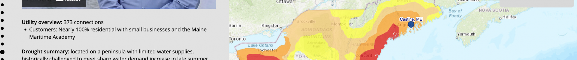 Drought Response and Recovery Project for Water Utilities in Castine, Maine
