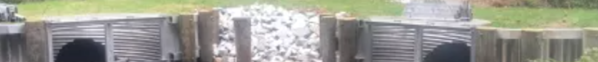 water control structure in pond