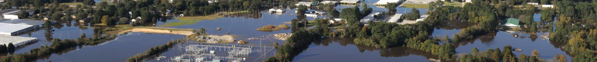 aerial image of flood