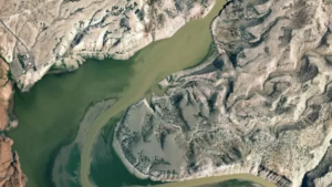 aerial image of the Bighorn Reservoir