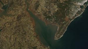 aerial view of the Delaware Bay