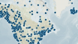 Map with dots