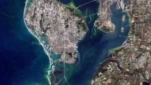 aerial view of tampa bay