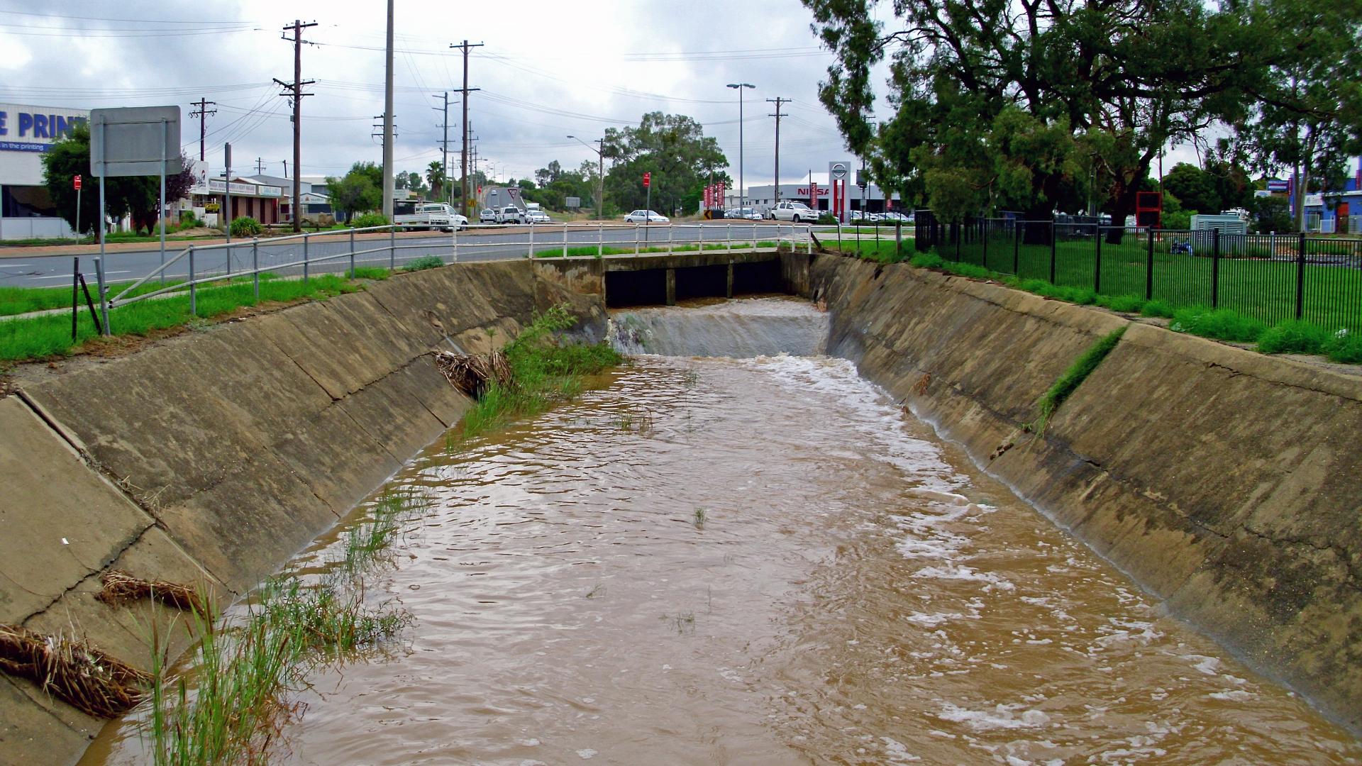 Flooded culvert