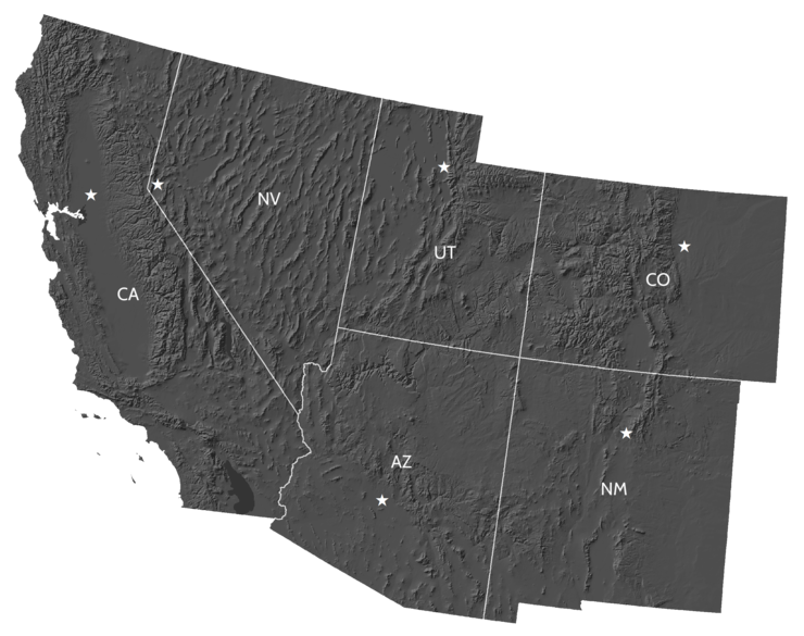 Southwest region map