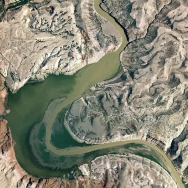 aerial image of the Bighorn Reservoir