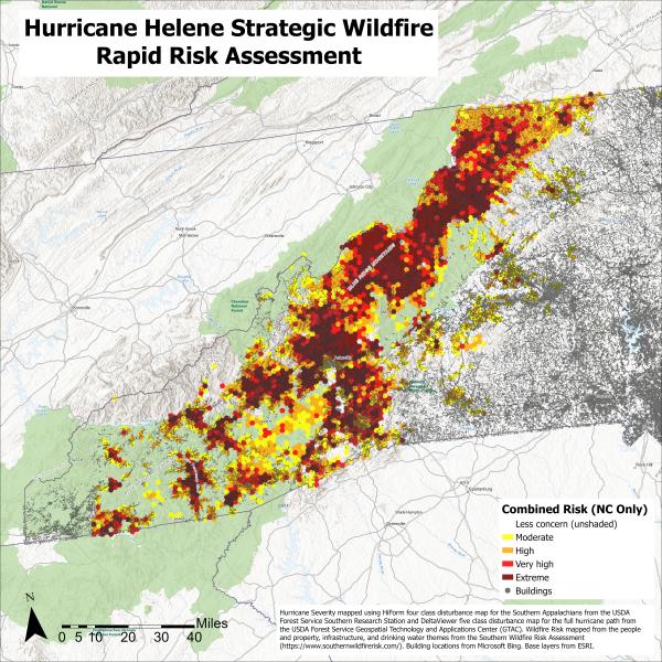 Screenshot of the Hurricane-Helene-Strategic-Wildfire-Rapid-Risk-Assessment