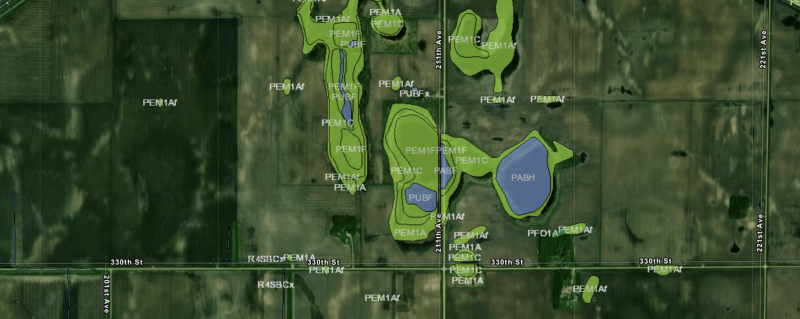 Screenshot from NWI Mapper