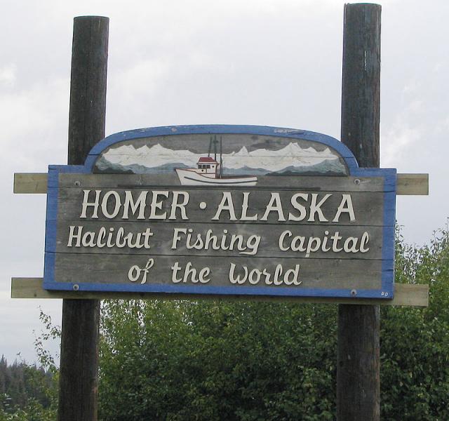 homer, alaska welcome sign