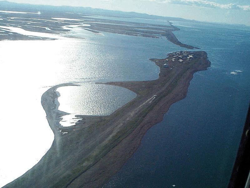 aerial view of alaskan islands