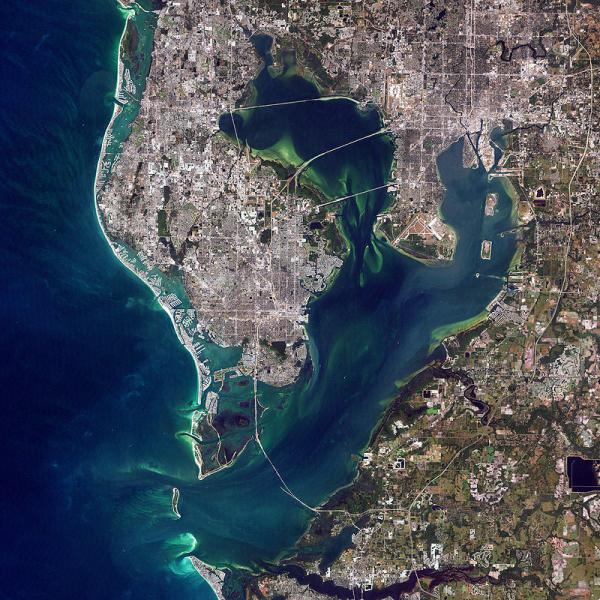 aerial view of tampa bay