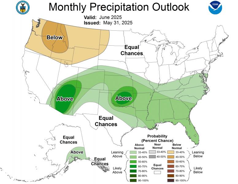 Monthly Precipitation and Temperature Outlooks