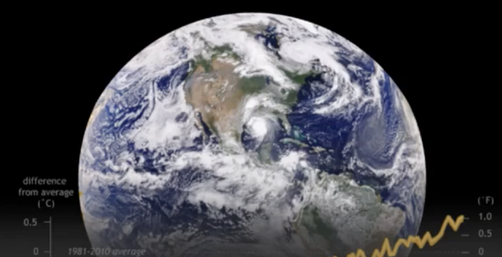 satellite image of earth on cover of slide