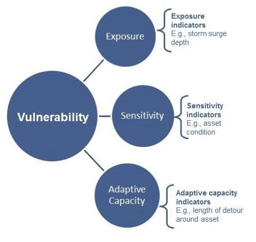 Diagram showing components of vulnerability