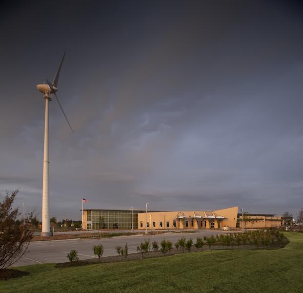 Wind turbine at Kiowa County Memorial Hospital