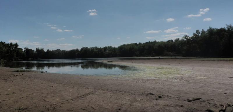 Low water levels exposed the bottom of City Lake