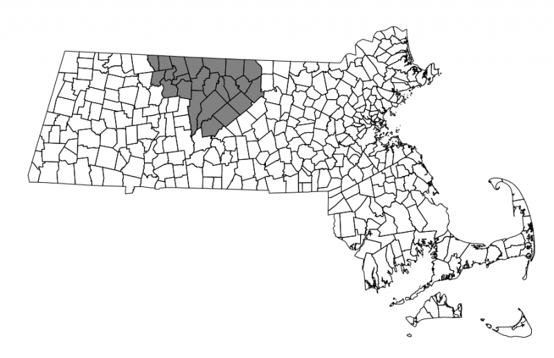 Map showing area of North Quabbin Regional Landscape Partnership