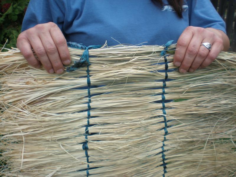 Mat woven from bear grass