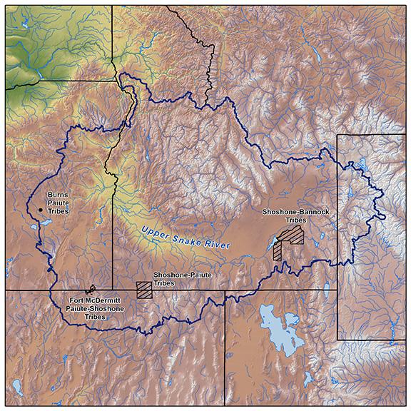 Map of the Upper Snake River Tribes Foundation study area