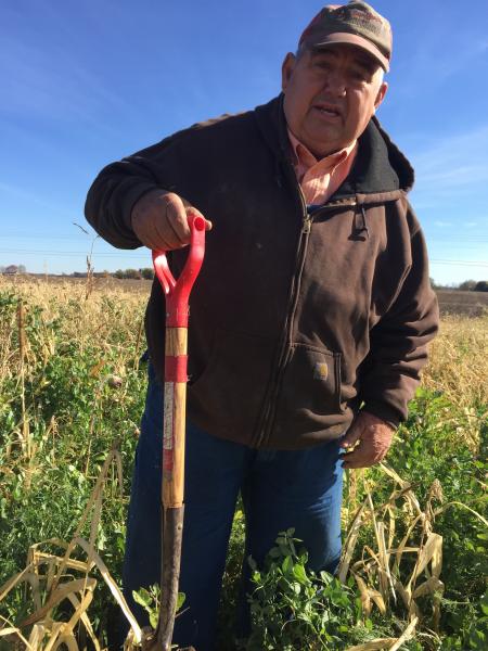 Dave Brandt with shovel