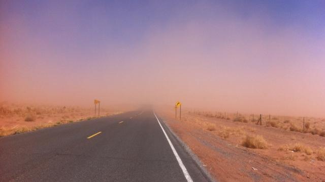 Road in the middle of a desert