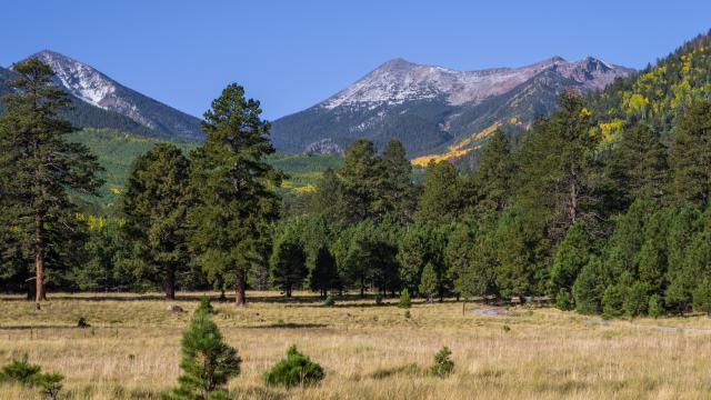 View of mountains on a clear day