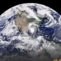 satellite image of earth on cover of slide