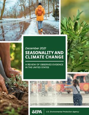 Report Cover of the December 2021 EPA Seasonality and Climate Change Report